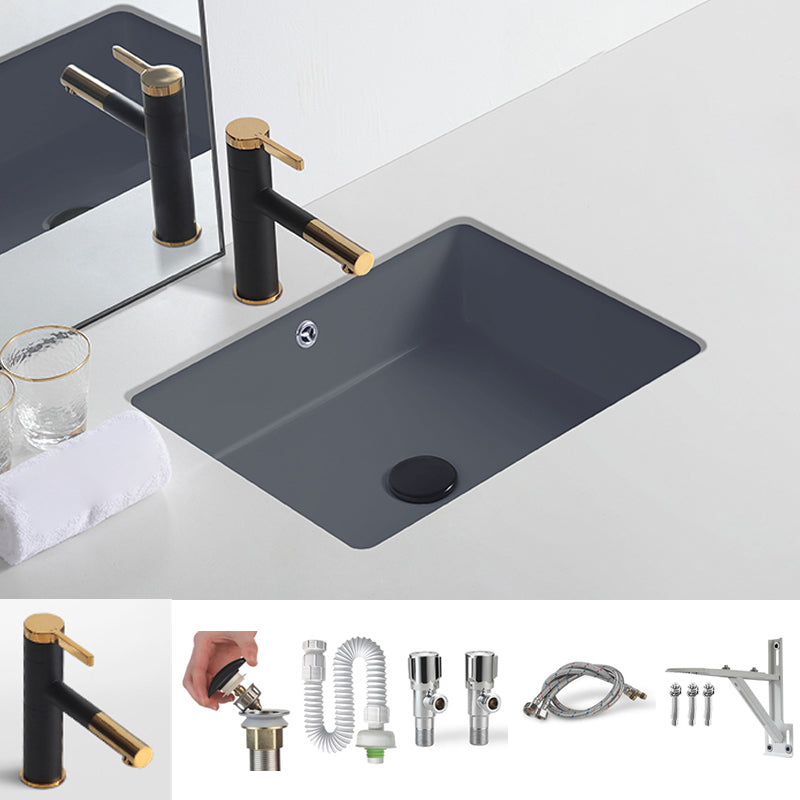 Modern Undermount Bathroom Sink Rectangular Undermount Bathroom Sink with Overflow