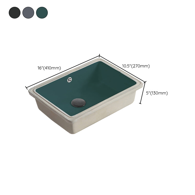 Modern Undermount Bathroom Sink Rectangular Undermount Bathroom Sink with Overflow