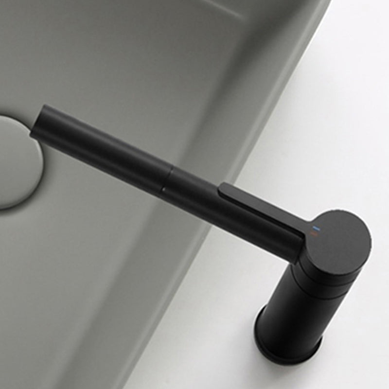 Contemporary Bathroom Sink Rectangular Porcelain Vessel Lavatory Sink with Pop-Up Drain