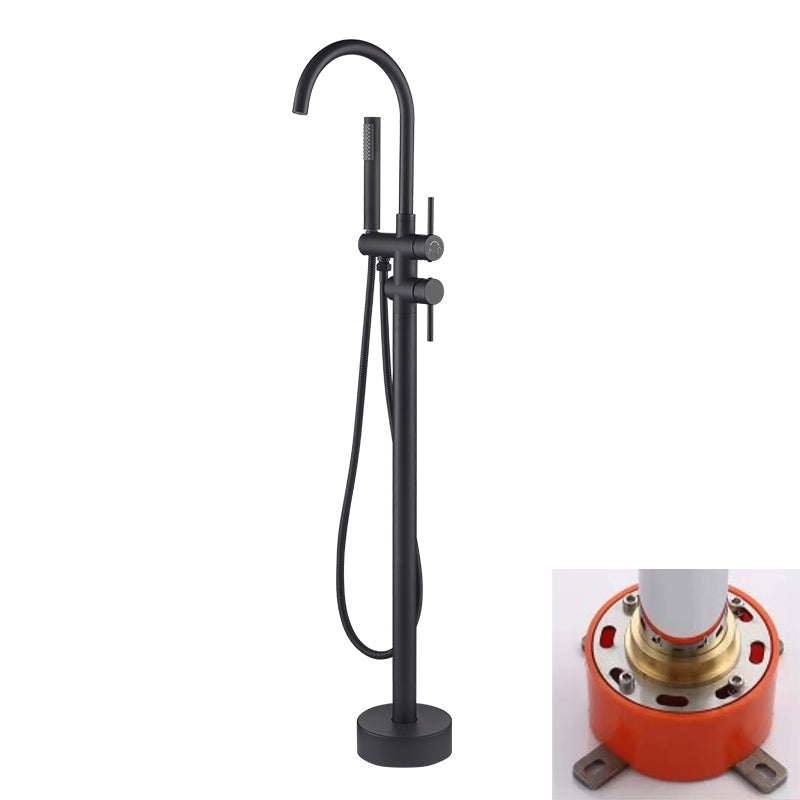 Modern Style Freestanding Bathtub Faucet Brass Floor Mounted Freestanding Faucet