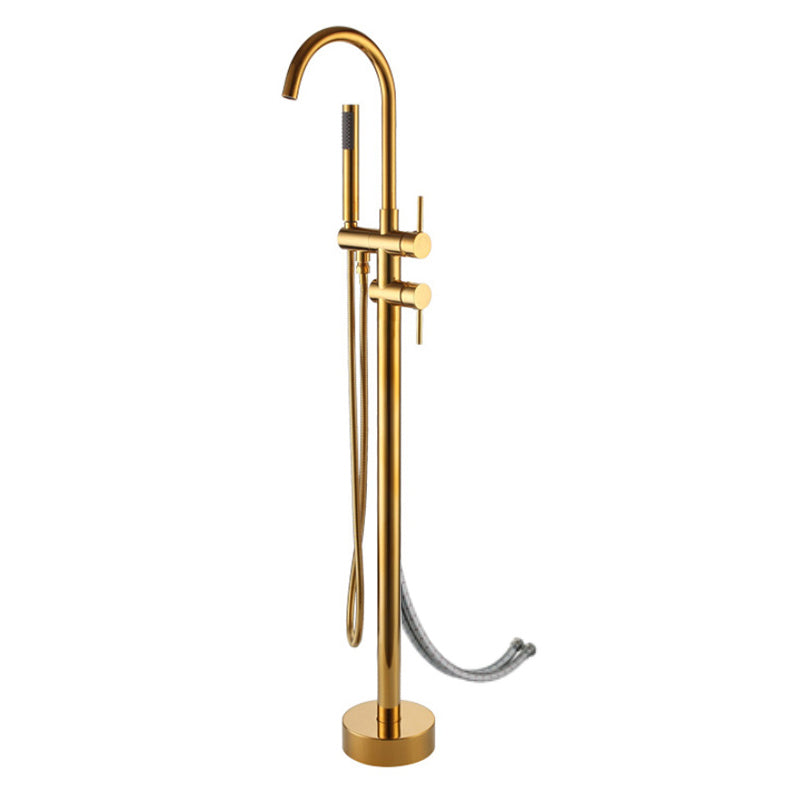 Modern Style Freestanding Bathtub Faucet Brass Floor Mounted Freestanding Faucet