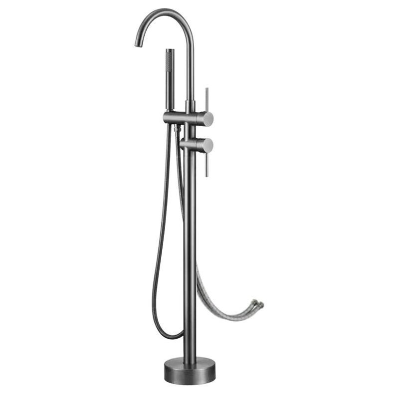 Modern Style Freestanding Bathtub Faucet Brass Floor Mounted Freestanding Faucet