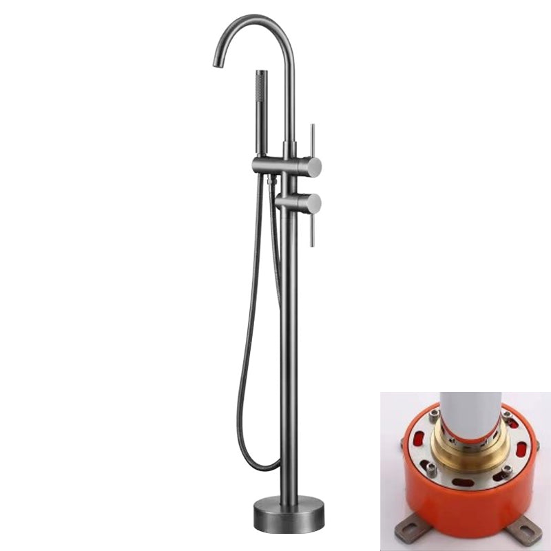 Modern Style Freestanding Bathtub Faucet Brass Floor Mounted Freestanding Faucet
