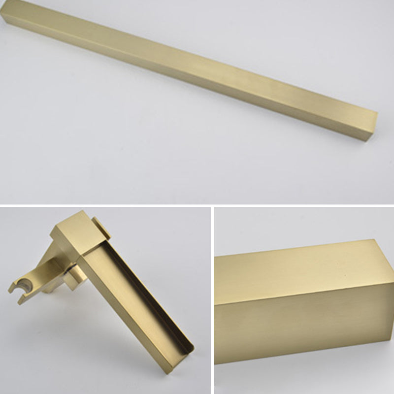Floor Mounted Metal Freestanding Tub Filler Waterfall Freestanding Faucet with Hose