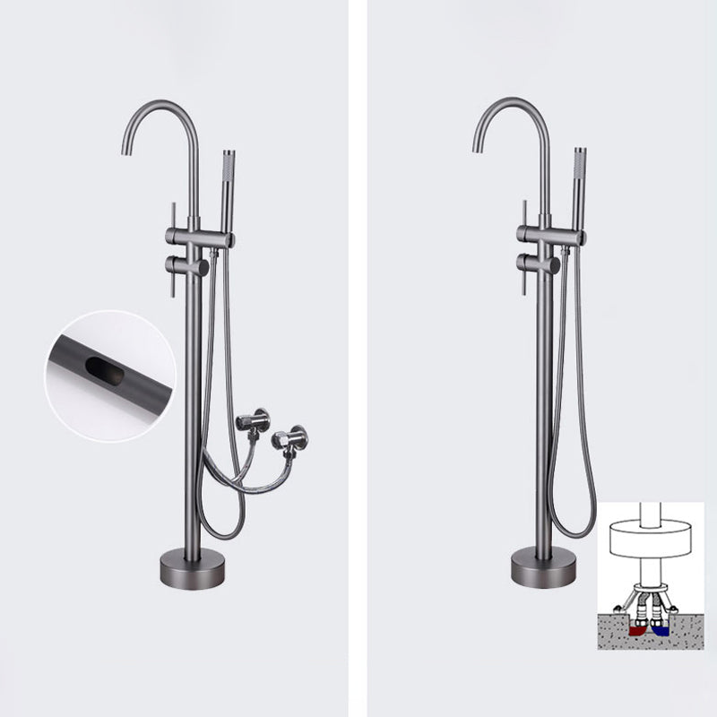 Floor Mounted Copper Freestanding Tub Filler Freestanding Rotatable Tub Filler Trim