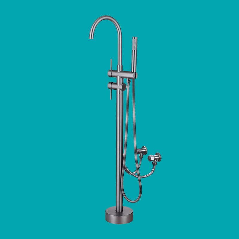 Floor Mounted Copper Freestanding Tub Filler Freestanding Rotatable Tub Filler Trim
