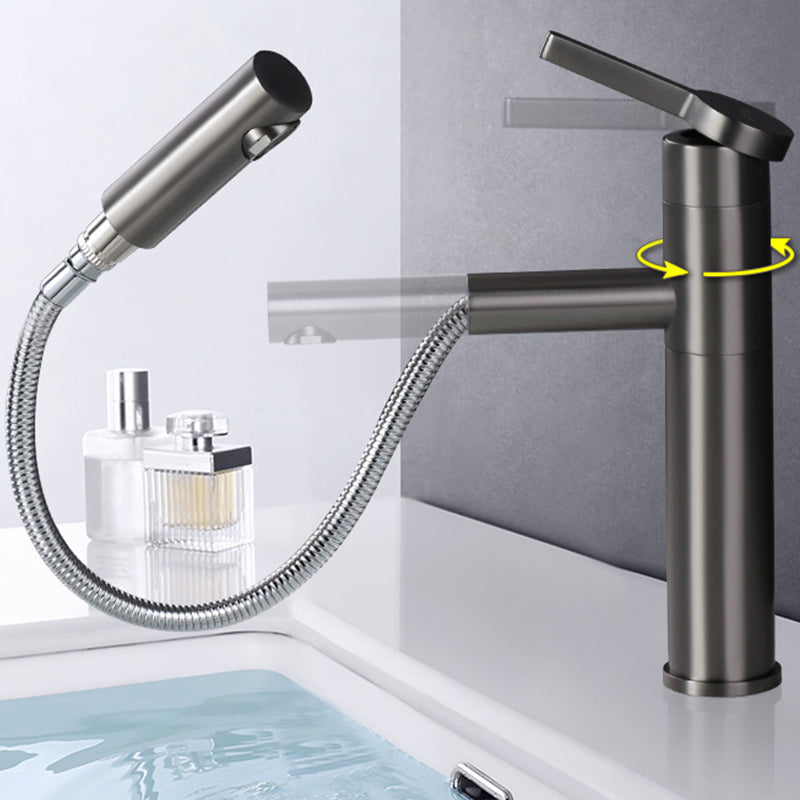Pull-out Vessel Faucet Modern Style Faucet with One Lever Handle