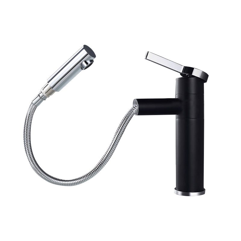Pull-out Vessel Faucet Modern Style Faucet with One Lever Handle