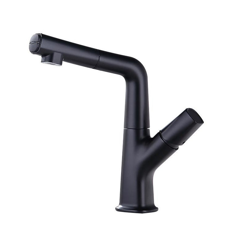 Centerset Lavatory Faucet Contemporary Pull-out Faucet with One Knob Handle