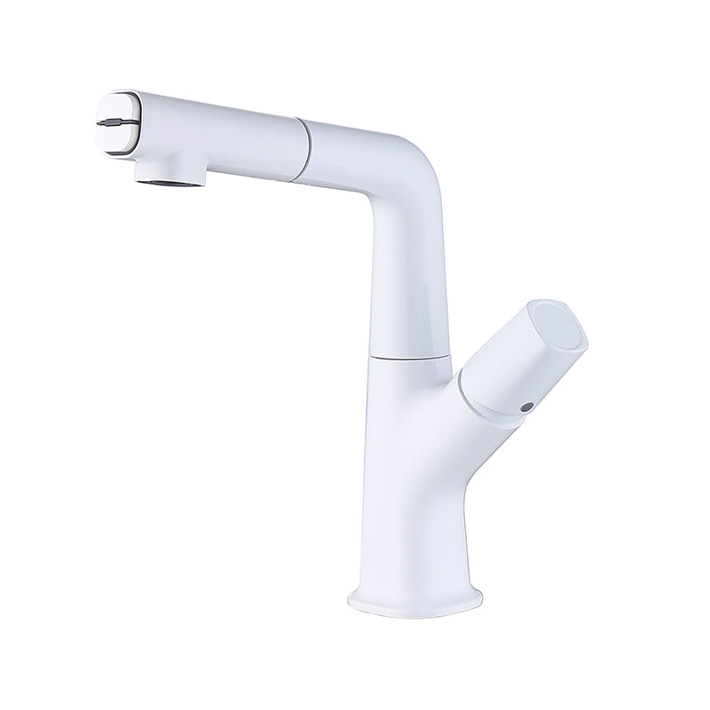Centerset Lavatory Faucet Contemporary Pull-out Faucet with One Knob Handle