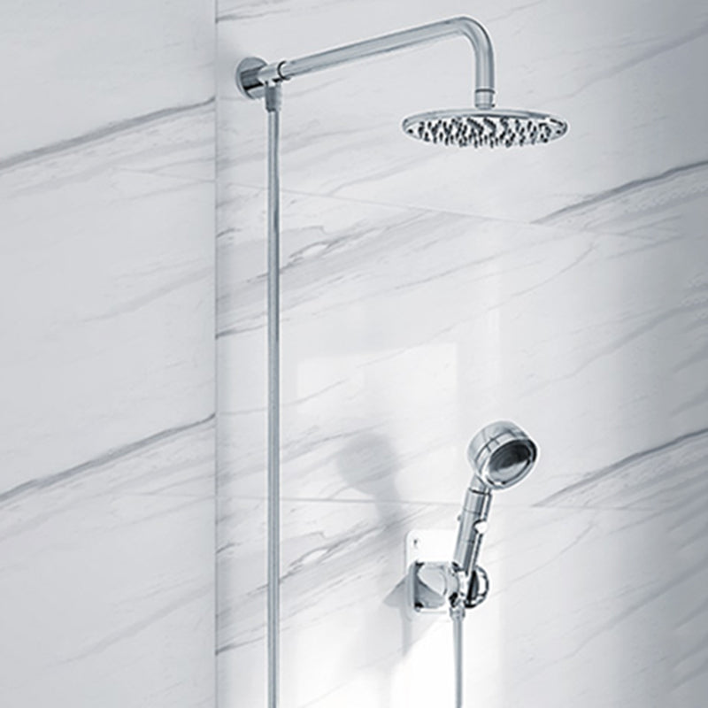 Contemporary Shower Head Combo Polished Stainless Steel Ceiling Mounted Shower Head