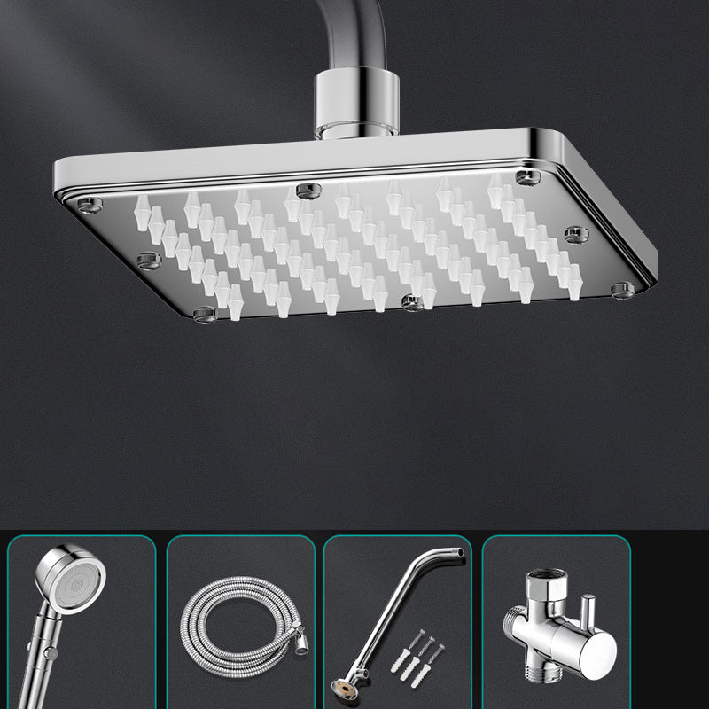Contemporary Shower Head Combo Polished Stainless Steel Ceiling Mounted Shower Head