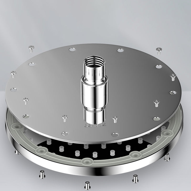 Contemporary Shower Head Combo Polished Stainless Steel Ceiling Mounted Shower Head