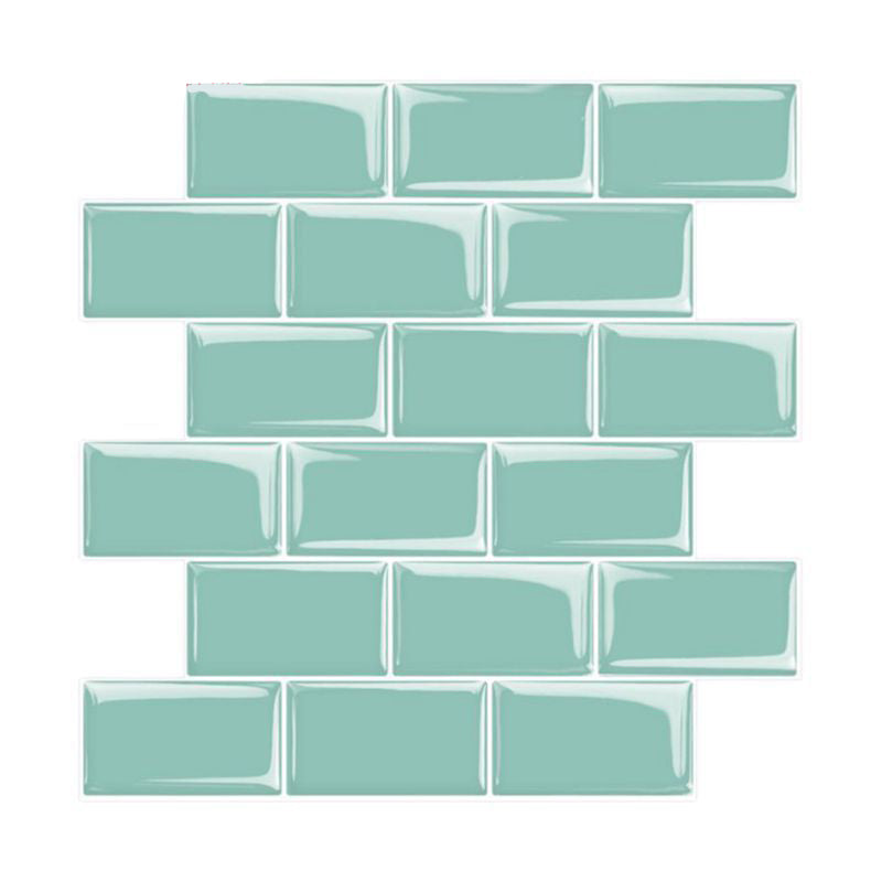 Peel and Stick Tiles Rectangle Stain Resistant PVC Subway Peel and Stick Tiles for Kitchen