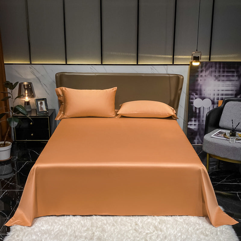 Solid Color Bed Sheet Set 1 Piece Sheet Twill Fitted Sheet Long Staple Cotton Sheet
