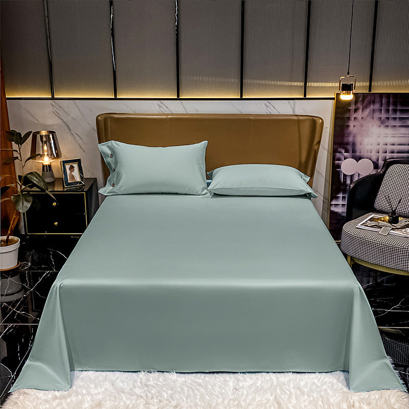 Solid Color Bed Sheet Set 1 Piece Sheet Twill Fitted Sheet Long Staple Cotton Sheet