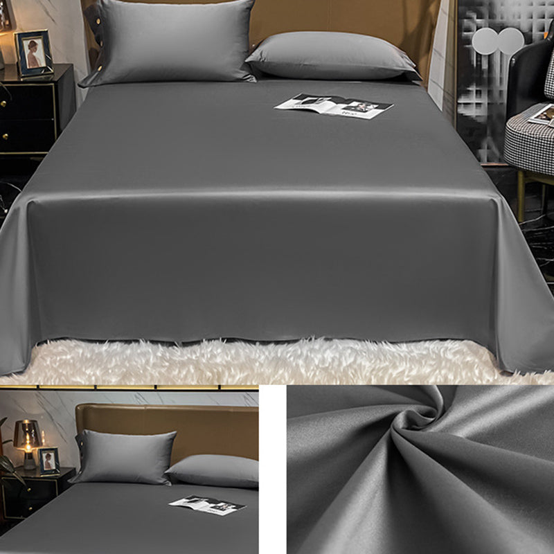 Solid Color Bed Sheet Set 1 Piece Sheet Twill Fitted Sheet Long Staple Cotton Sheet
