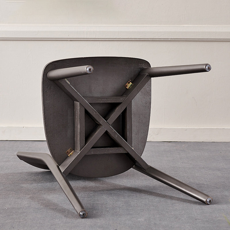 Solid Wood Contemporary Dining Chair Kitchen Armless Open Back Chair