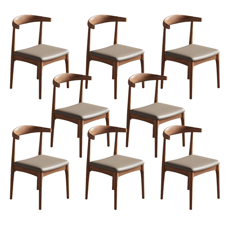 Contemporary Kitchen Dining Chair Solid Wood Side Chair in Walnut