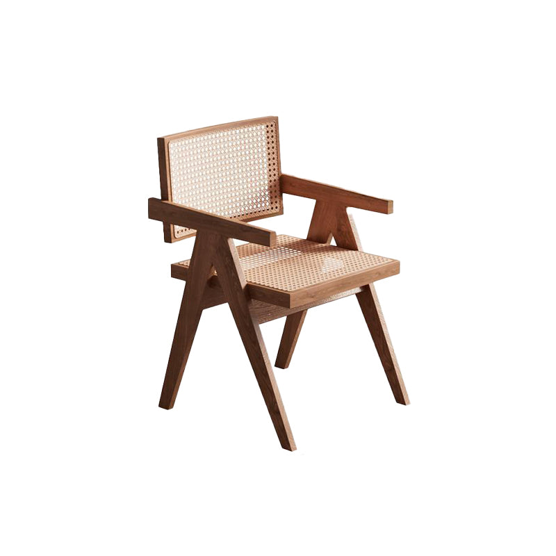 Contemporary Kitchen Dining Chair Solid Wood Side Chair in Walnut