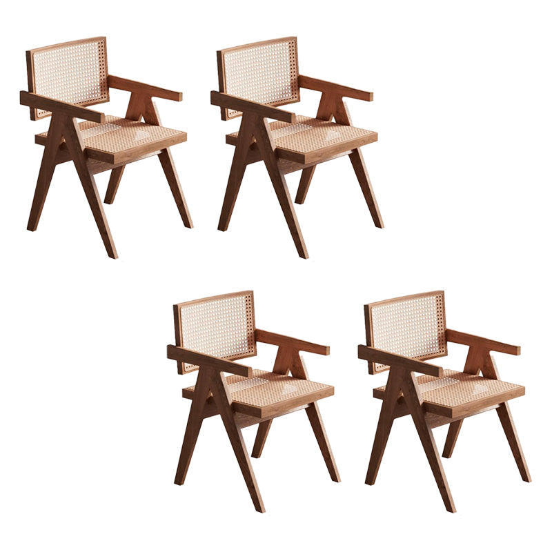 Contemporary Kitchen Dining Chair Solid Wood Side Chair in Walnut