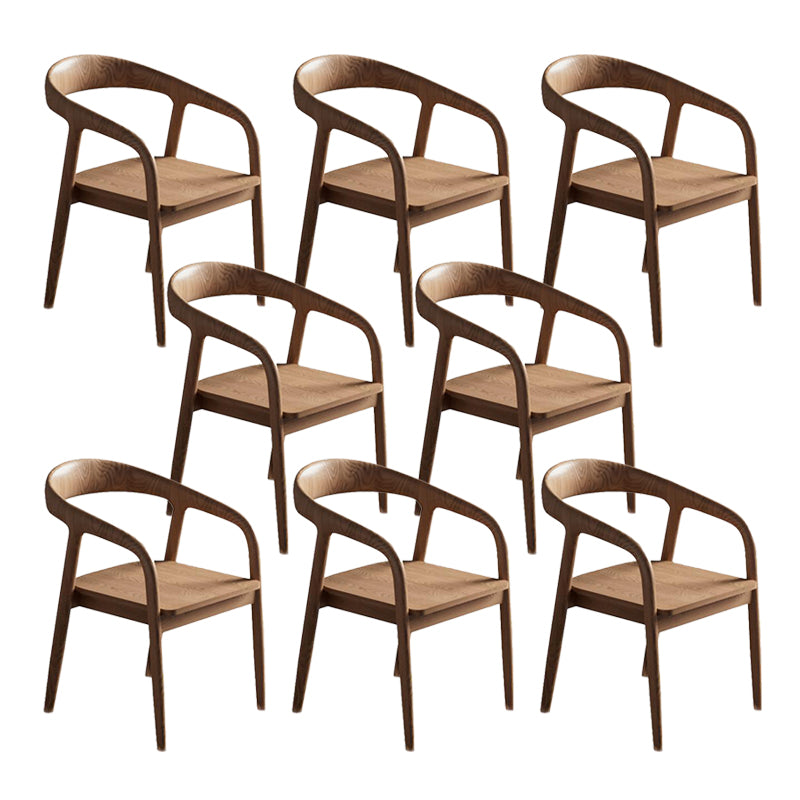 Contemporary Kitchen Dining Chair Solid Wood Side Chair in Walnut