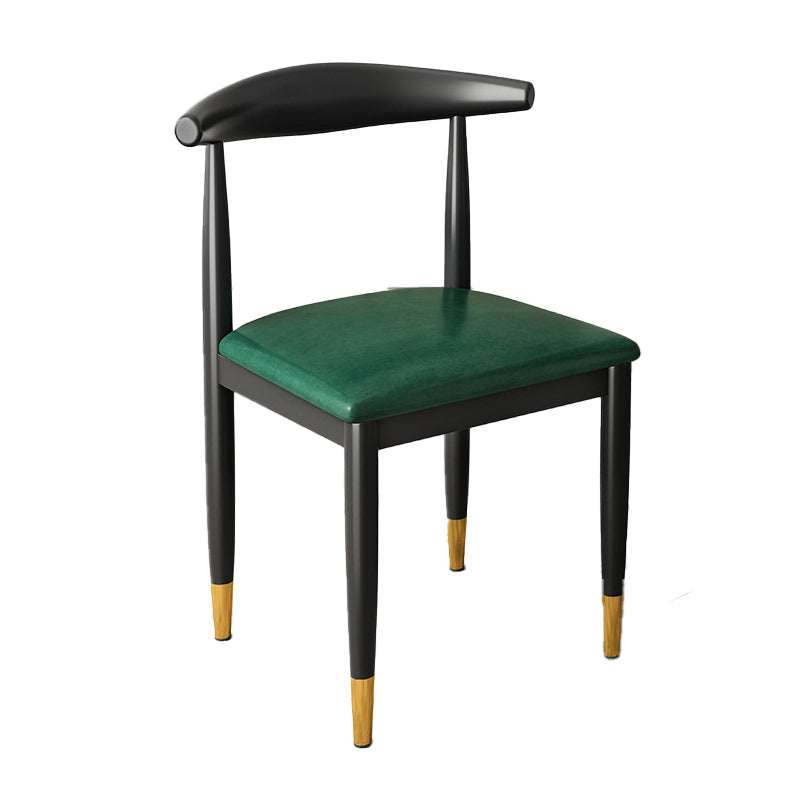 Kitchen Armless Dining Chair Dining Room Metal Legs Open Back Side Chair