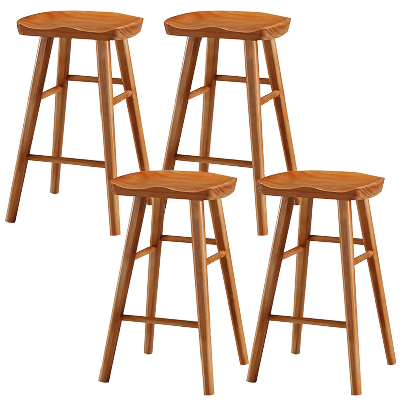 Solid Wood Bar Stool Modern Backless Counter Stool for Bristol