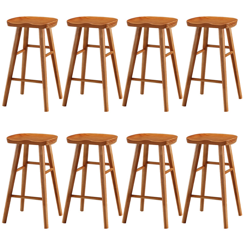 Solid Wood Bar Stool Modern Backless Counter Stool for Bristol