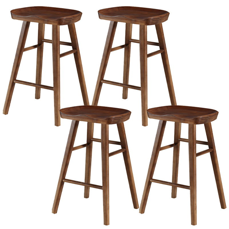 Solid Wood Bar Stool Modern Backless Counter Stool for Bristol