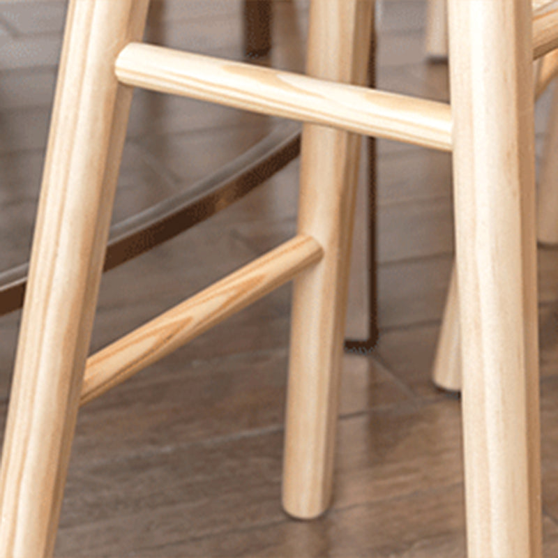 Solid Wood Bar Stool Modern Backless Counter Stool for Bristol