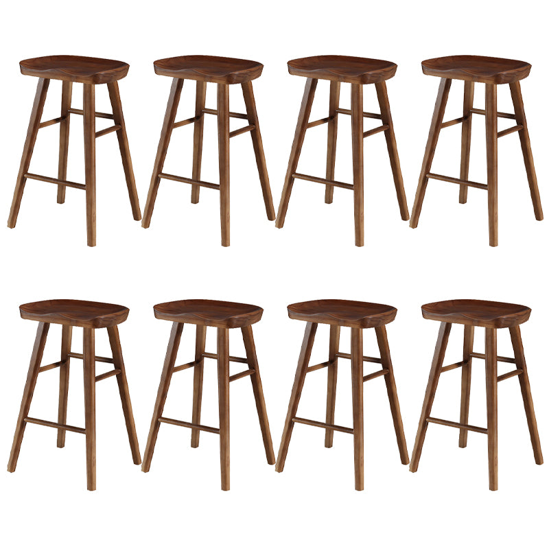 Solid Wood Bar Stool Modern Backless Counter Stool for Bristol