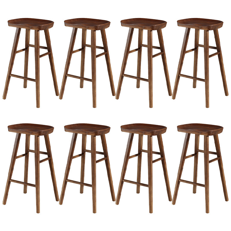 Solid Wood Bar Stool Modern Backless Counter Stool for Bristol