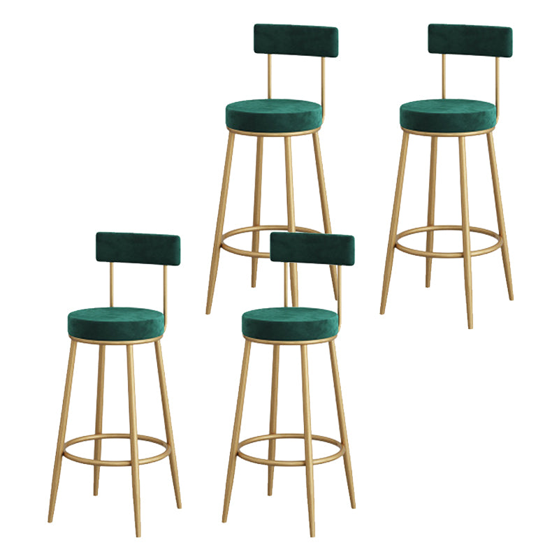 Low Back Metal Barstool Industrial Armless Bar Stool with Footrest