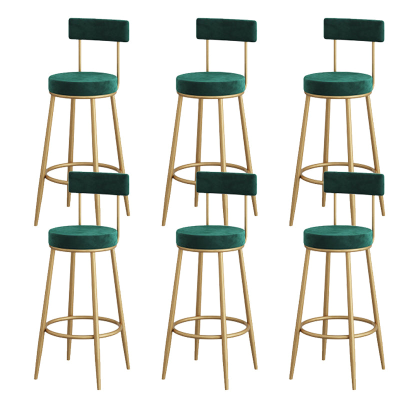 Low Back Metal Barstool Industrial Armless Bar Stool with Footrest