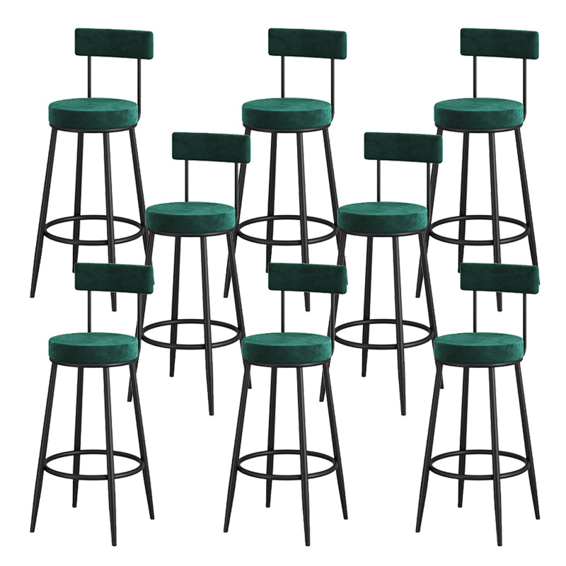 Low Back Metal Barstool Industrial Armless Bar Stool with Footrest