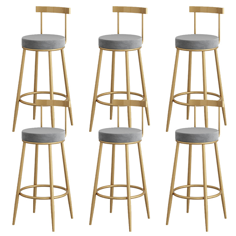 Low Back Metal Barstool Industrial Armless Bar Stool with Footrest