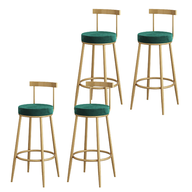Low Back Metal Barstool Industrial Armless Bar Stool with Footrest