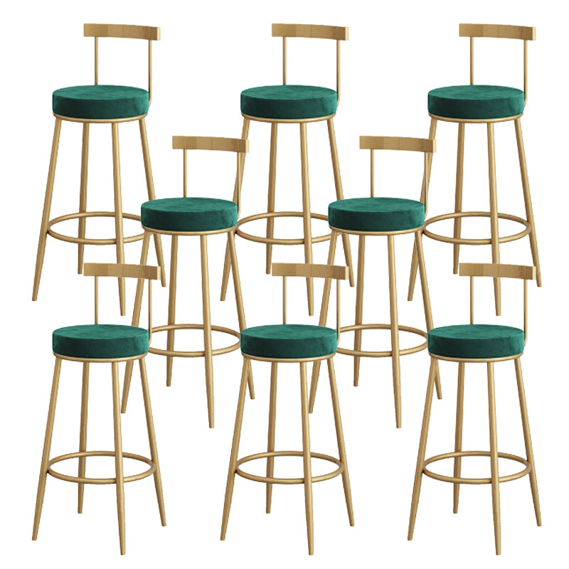 Low Back Metal Barstool Industrial Armless Bar Stool with Footrest