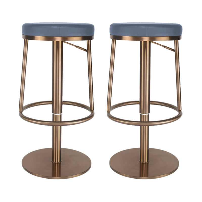 Glam Style Bar Stool Leather Backless Counter Stool for Bristol