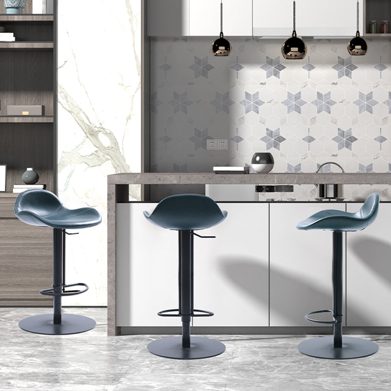 Leather Bar Stool Adjustable Backrest Swivel Counter Stool for Bristol