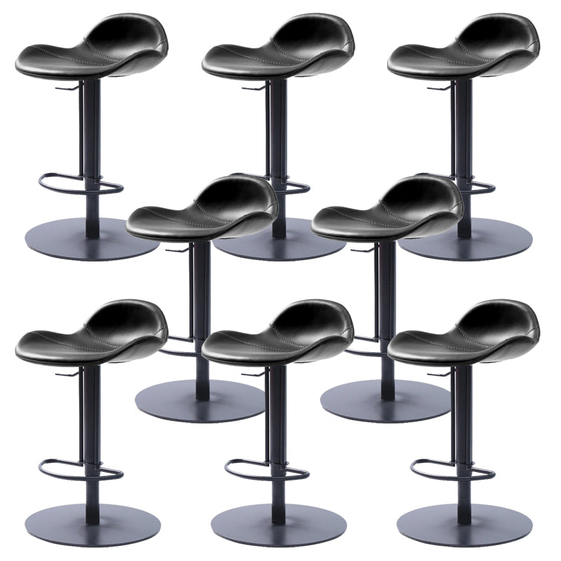 Leather Bar Stool Adjustable Backrest Swivel Counter Stool for Bristol