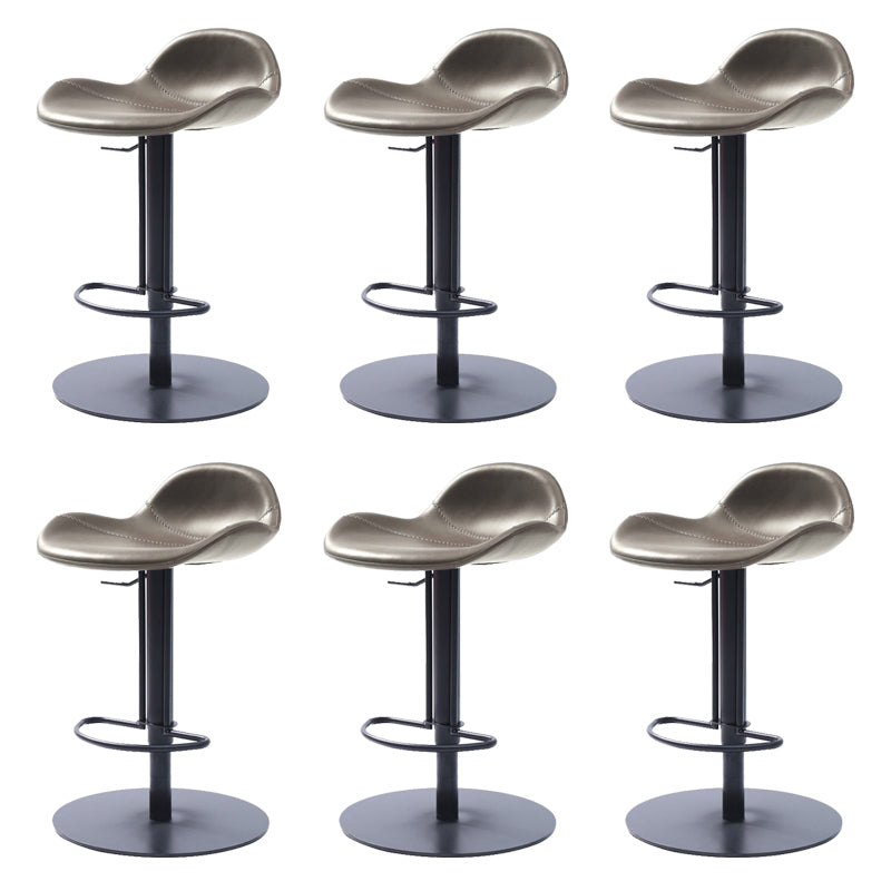 Leather Bar Stool Adjustable Backrest Swivel Counter Stool for Bristol