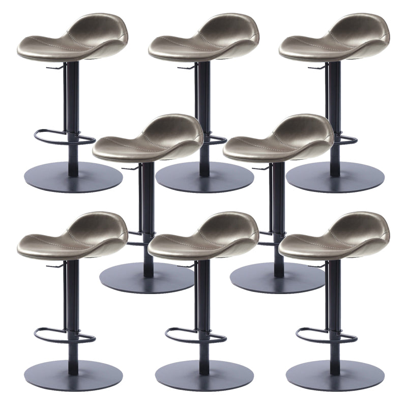 Leather Bar Stool Adjustable Backrest Swivel Counter Stool for Bristol