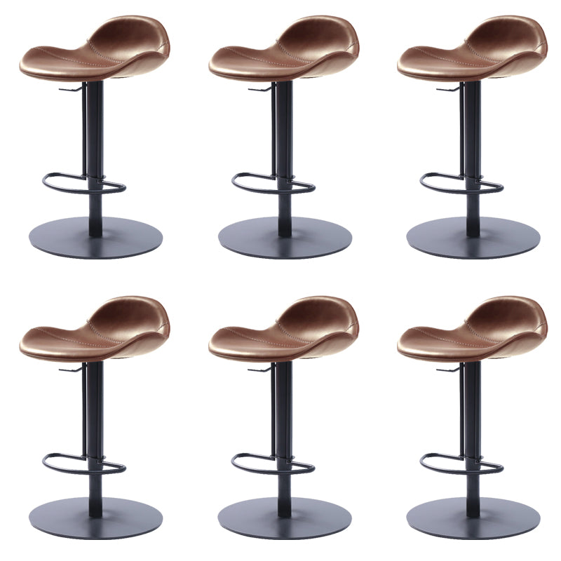 Leather Bar Stool Adjustable Backrest Swivel Counter Stool for Bristol