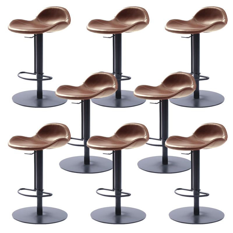 Leather Bar Stool Adjustable Backrest Swivel Counter Stool for Bristol
