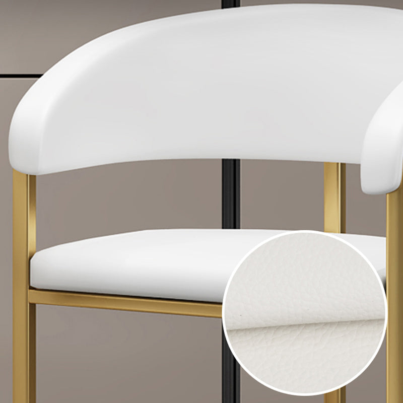 Glam Style Bar Stool Leather Gold Frame Counter Stool for Bristol