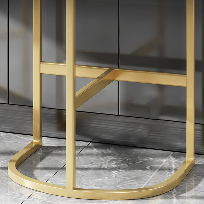 Glam Style Bar Stool Leather Gold Frame Counter Stool for Bristol