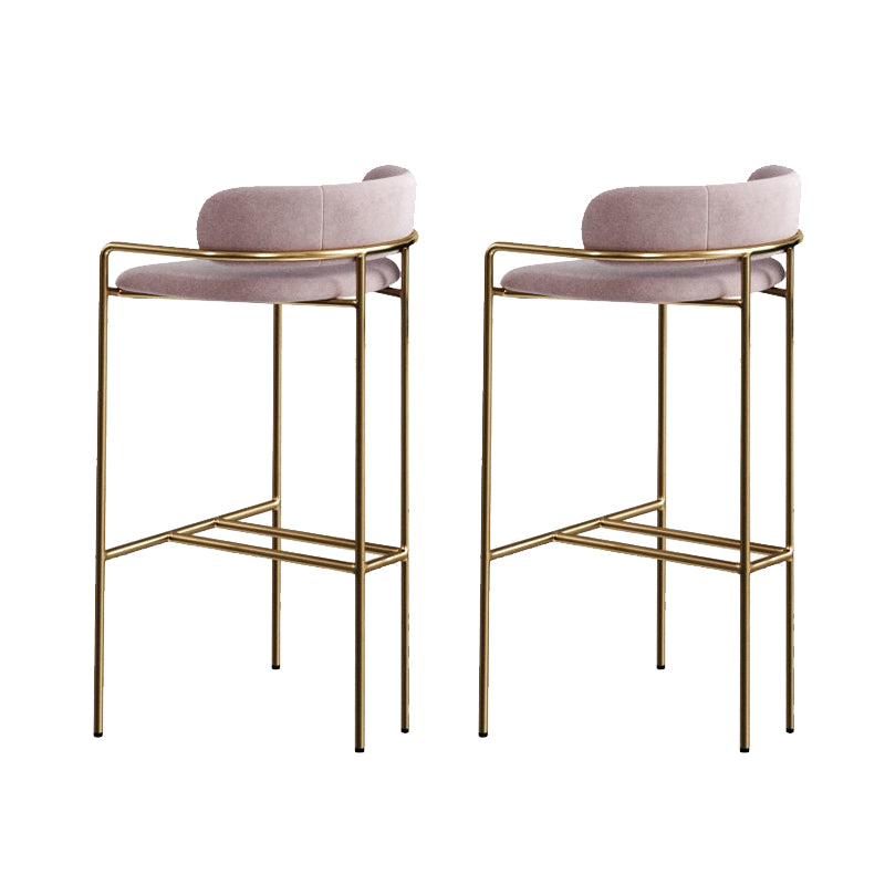 Glam Bar Stool Backrest Upholstered Counter Stool for Bristol