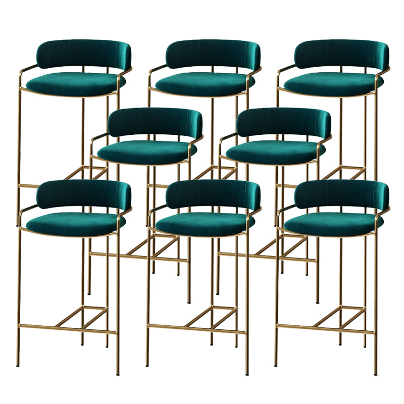 Glam Bar Stool Backrest Upholstered Counter Stool for Bristol